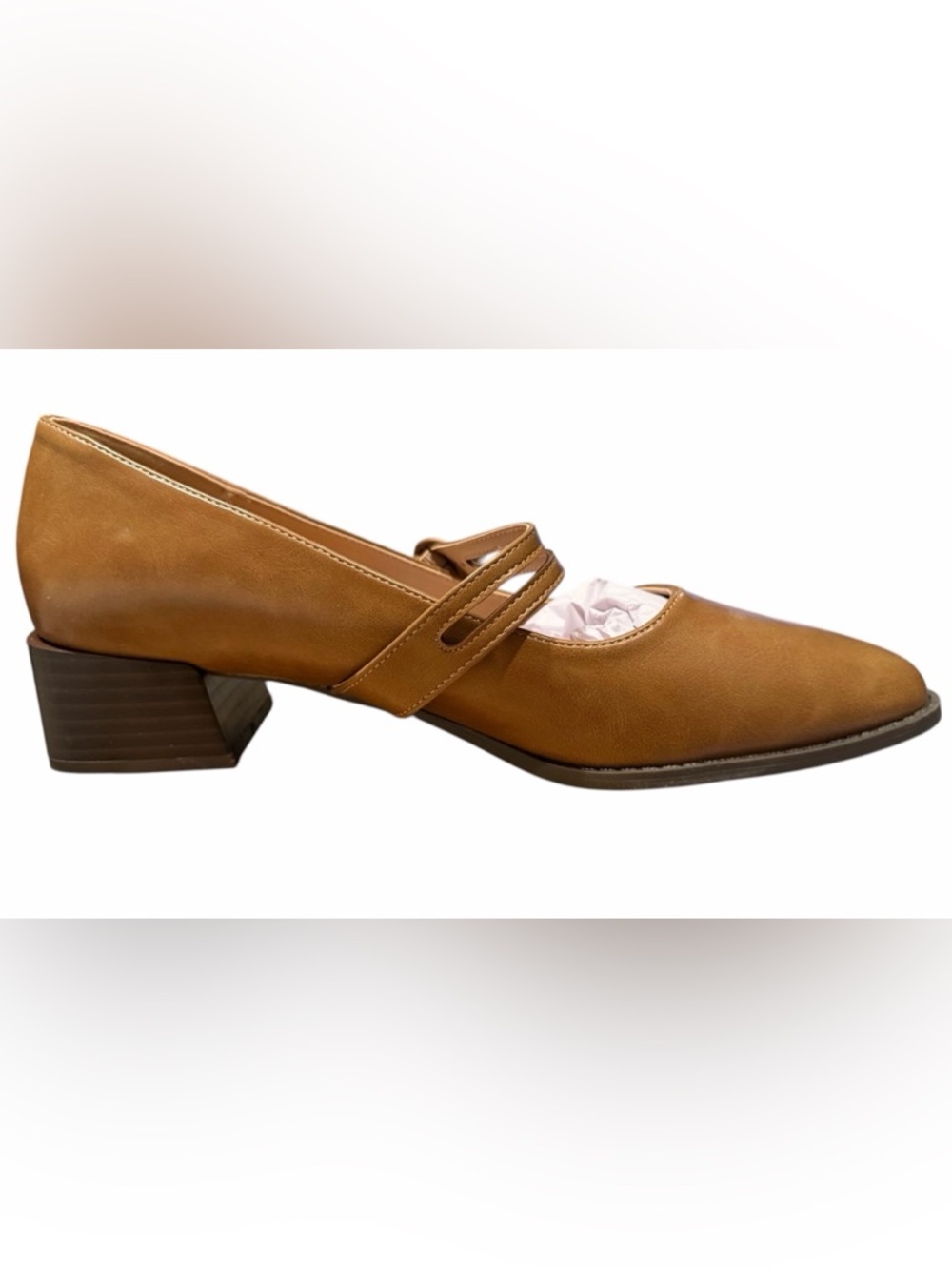 Journee Collection Tan MaryJanes with
Comfort Soles and Box